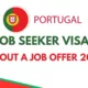 Portugal Job Seeker Visa 2024 Offer 